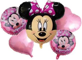 Fun Affairs Printed Minnie Mouse Character Theme Birthday Decoration for Boys Girls Kids Party Airwalker