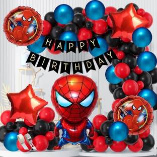 PopTheParty Printed spiderman birthday decoration avengers theme kit Balloon