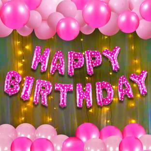BUC Solid New Birthday Balloon Decorations Kit | Decorated For Bday Pack Of -54 Balloon