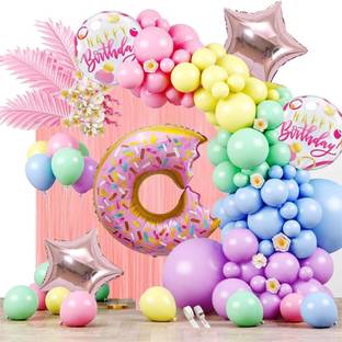 PopTheParty Printed Donut Theme birthday decoration for birthday party Balloon