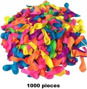 AKANSHA Solid Solid High Quality Non Toxic Holi Water Balloons Pack for Kids / Holi Balloon Packet / Holi Pichkari Balloon / Balloons Pack of 1000 MULTICOLOR Balloon