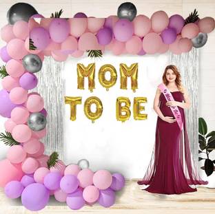 SOI Printed Mom To Be Decoration Items Mom To Be Props Set Party Decoration Balloons Balloon