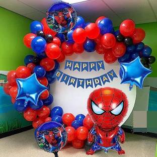 HouseOfCommon Solid Spider Man Theme Birthday Balloons Balloon