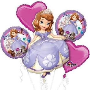 Littlin Printed Princess Foil Balloon Combo for Birthday Party Decoration Balloon