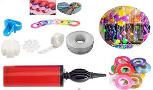 RJV Global Solid Balloon Decorating Garland-Arch Strip Gluedot Flower Clip Pump Ribbon Tying Tool Balloon Bouquet