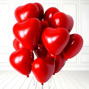 ZAMBOOREE Printed Heart balloon decoration combo for valentines, Wedding, Anniversary and Birthday Balloon