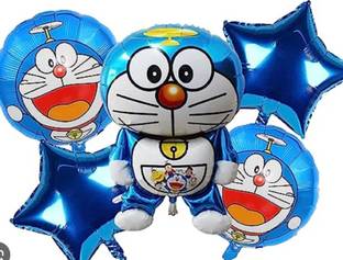 PBBS Printed Doremon theme balloons birthday party items combo set kids children Balloon