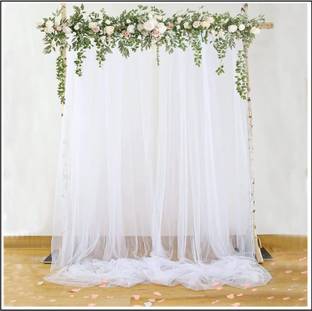 MeeZone Printed White Decoration Net for Romantic Dinner, Anniversary, Birthday Party Balloon