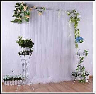 MeeZone Printed white net Curtain cloth backdrop Combo for birthdays, christmas , Balloon