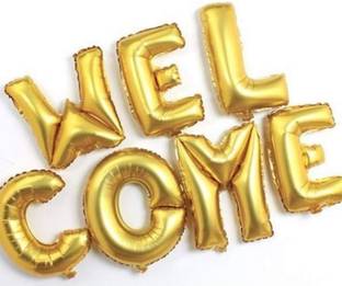 Aman Solid Welcome Foil Balloon Welcome Baby/Inauguration Party Decoration Welcome Back Balloon