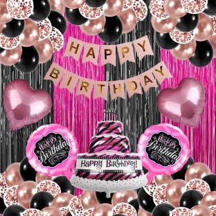 PARTY BREEZE Printed cake birthday theme decoration combo set with balloons banner kids girls boys Balloon