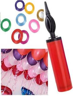 collectivemed Solid Balloon Decorating Garland - 1 Balloon Pump & 8 Pcs Curling Ribbon Multi Balloon Bouquet