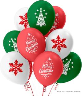 TMB Store Printed The Magic Balloons - Christmas Latex Balloons Pack of 30 Balloon