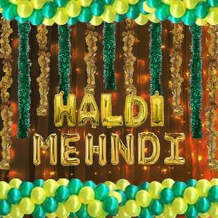 PARTY BREEZE Solid haldi mehndi ceremony decorations Balloon