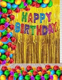 Kaliram & Sons Printed Printed Happy Birthday Multi Dot Foil Letter Balloon Metallic Balloons & Curtain Balloon