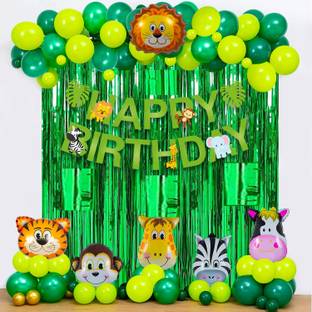 DAY DECOR Solid Happy Birthday Decoration Kit Pcs- 59 Party Balloons, Birthday Combo Balloon