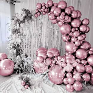 party assets Solid Lavender Metallic Chrome Balloons with Shiny Surface For Birthdays Balloon