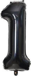 BashNSplash Solid Jumbo XL Size 1 Black 32" Number digit numeric Foil Balloon Letter Balloon