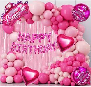 Fundots Printed Princess Theme Birthday Decoration For Girls Party Decoration Kit Combo Pack Balloon