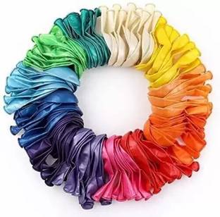 PARTY MIDLINKERZ Solid 100pcs Metallic Balloons for Birthday / Anniversary/Wedding Party Decoration Balloon