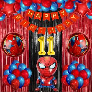 Gleam Spiderman Theme 11th Year Birthday Party Decoration Items Supplies celebration