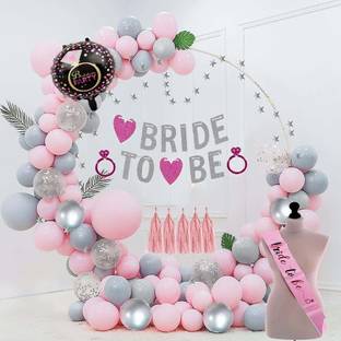 SOI Solid Bride to Be Complete Decoration Combo for Bride Bachelorette Party Foil Balloons Balloon