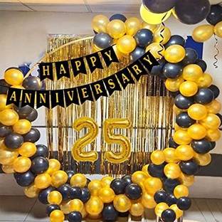 groovywings Solid 25th Anniversary Decoration Items Balloon