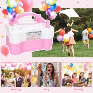 Jeevan jyoti agency Solid Electric Air Balloon Pump Portable Dual Nozzle Electric Blower Air Pump Inflator Balloon