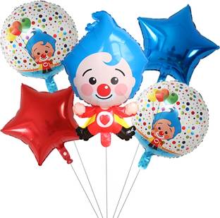 Fun Affairs Printed Circus/Carnival Theme Party Balloons for Birthday Party Decoration Balloon Bouquet