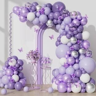 BCollectns Solid Purple balloon garland arch kit set of 75 Balloon