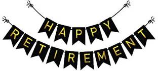 Kapoor stores Solid Happy Retirement Banner for Retirement Party, Adults, Colleague Party Decoration Balloon