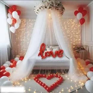 SOI Solid Valentine Decoration Kit- Balloons, love Foil Wedding Anniversary Decoration Letter Balloon