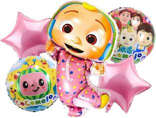 Fun Affairs Printed Cocomelon Character Theme Balloon for Decoration Kids Birthday Party Celebration Balloon Bouquet