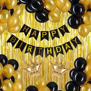 PARTY BREEZE Printed Happy Birthday Decoration Combo Kit with foil Banner Balloons for Boys Kids Girl Balloon