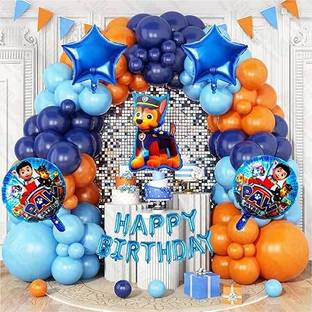 ANILOONS Solid Paw Patrol Birthday Party Decoration Set. Balloon