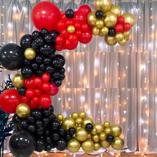 CLICKVENTA Solid Happy Birthday Decoration Items Balloons for Bday Decoration Kit - Pack of - 95 Balloon