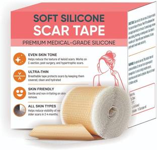 PRANT Silicone Scar Sheets,Soft Silicone Scar Tape For Scars Removal,Reusable Bandage Protector