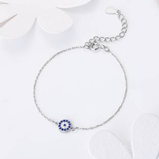 GIVA Sterling Silver Zircon Rhodium Bracelet