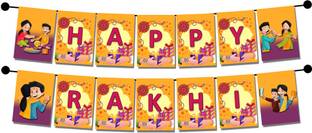 Atpata Funky Happy Rakhi 2.5 Feet Banner for Rakshabandhan Party Decorations Banner