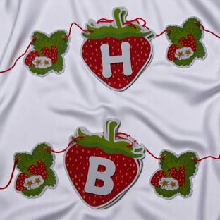 Partybus Strawberry Happy Birthday | Custom Name Banner