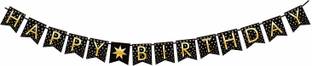 SYGA Happy Birthday Banner with Star Designs Banner