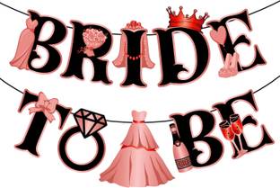 ZYOZI Bride to Be Banner for Bridal Shower Decorations Garland Engagement Bachelorette Banner