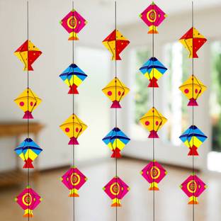TOYXE Mini 3D Kite Paper Frill for maker Sankranti Decoration pack Pennant Flag