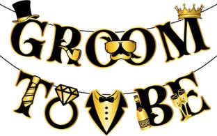ZYOZI Groom to Be Banner for Bridal Shower Decorations Garland Engagement Bachelorette Banner