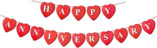 SOI Anniversary Paper Happy Anniversary Heart Shape Banner Red Heart Shape Banner Banner