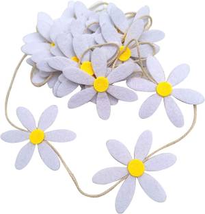 Incrizma Daisy Garland Party Flower Banner for Spring Decor Banner