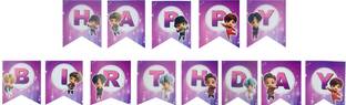 TechBytesRetail Happy Birthday Theme Party Decoration Banner ( BTS ) Banner
