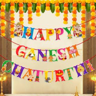 ZYOZI Ganesh Puja GANESH CHATURTHI Banner / Ganesh Puja Banner Banner