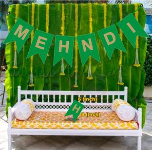 MAANAAS Mehndi Rasam Decoration Banner/Mehndi/For Girls & Boys Wedding Celebration Banner