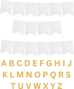 FLICK IN Customized Name White Banner Diy Personalized Banner for Birthday Anniversary Banner